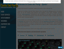 Tablet Screenshot of costadelparty.com